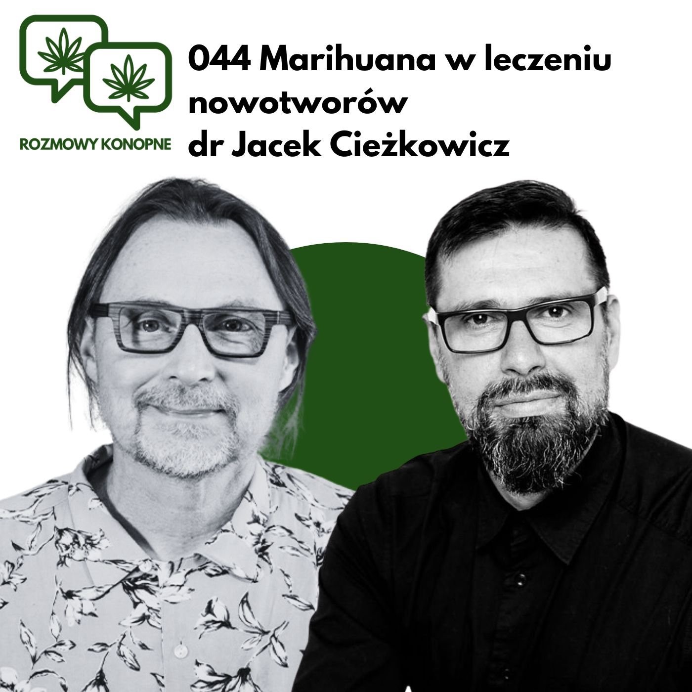 Okładka odcinka: Konopie w onkologii: 30 miesięcy życia zamiast 15 — dr Jacek Cieżkowicz (odc. 044)