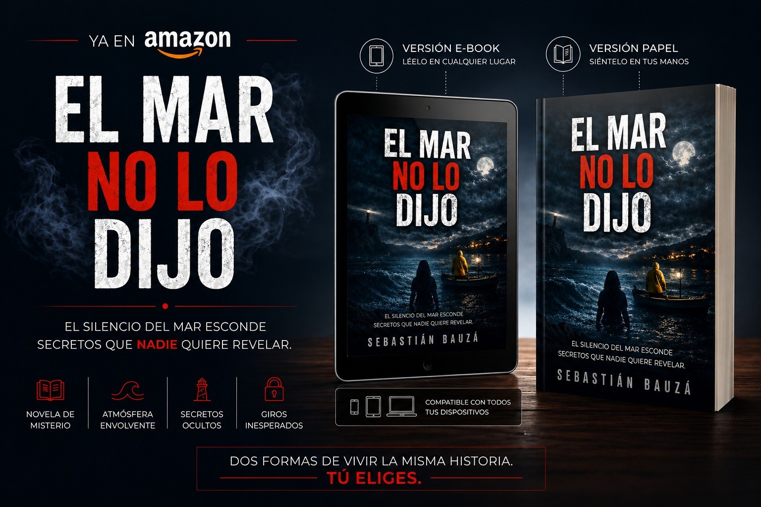 Mi nuevo libro ya disponible en Amazon: El mar no lo dijo