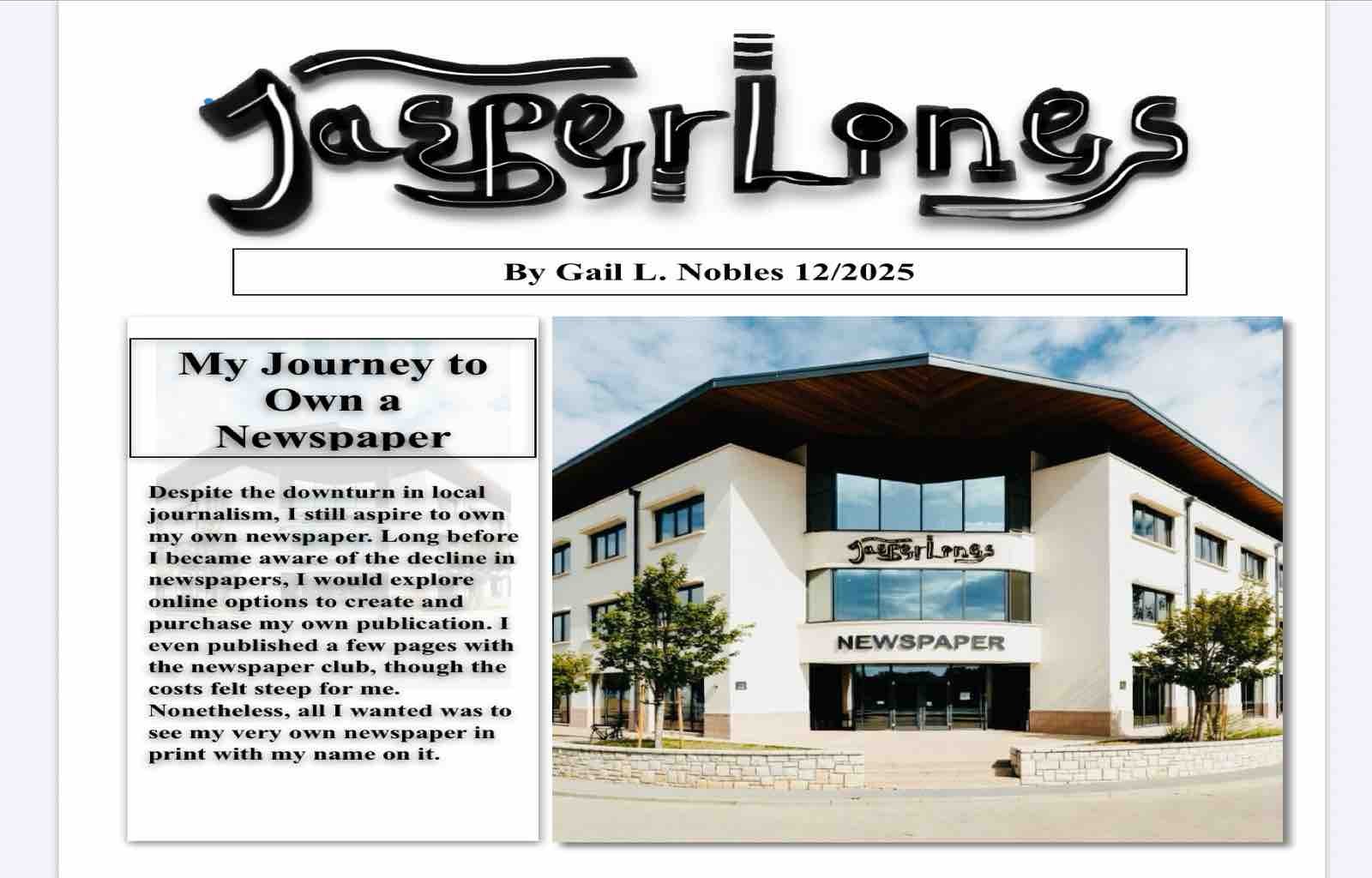 My JOURNEY TO OWN A NEWSPAPER