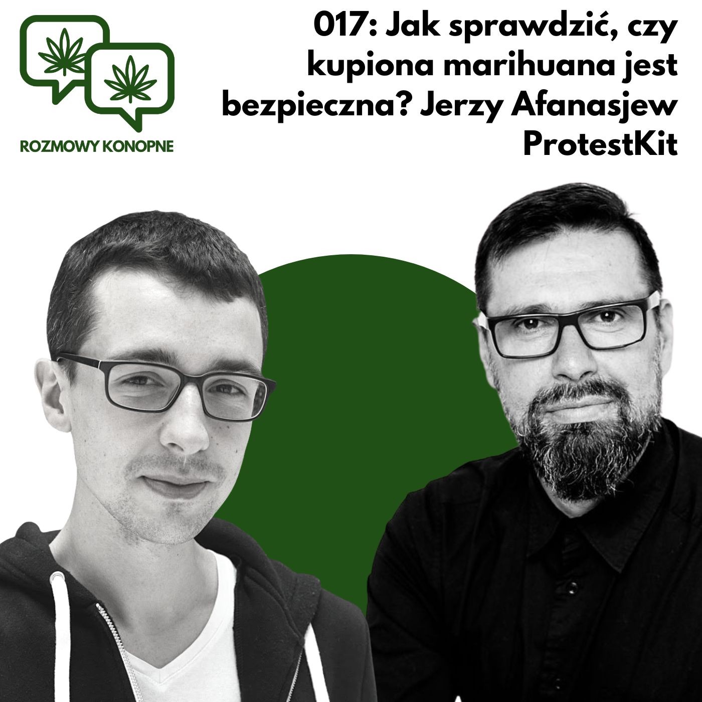 Okładka odcinka: Testy na syntetyki w marihuanie z ulicy — Jerzy Afanasjew, ProtestKit (odc. 017)