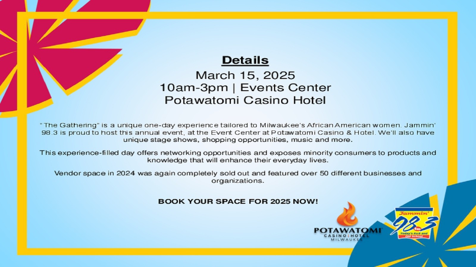 "The Gathering" event at Potowatomi Casino March 15, 2025
