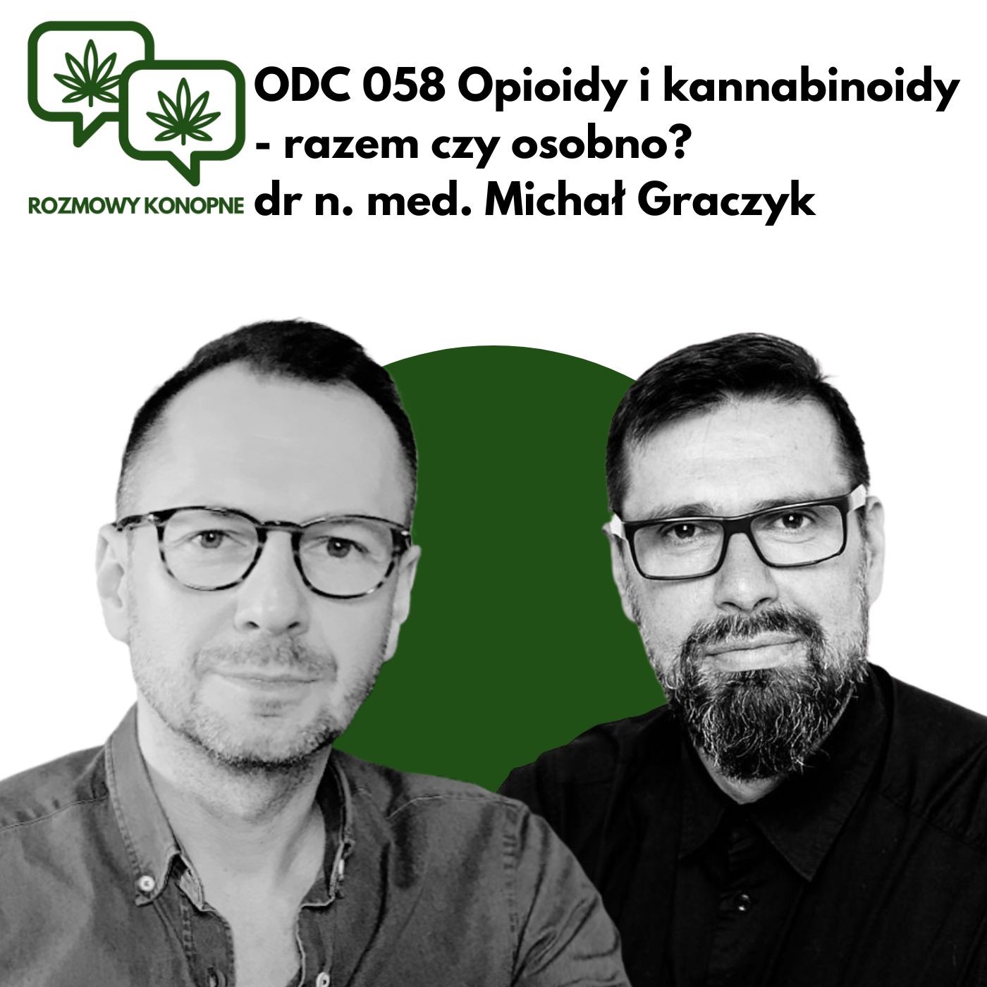Okładka odcinka: Kannabinoidy zmniejszają dawki opioidów — dr Michał Graczyk o bólu (odc. 058)