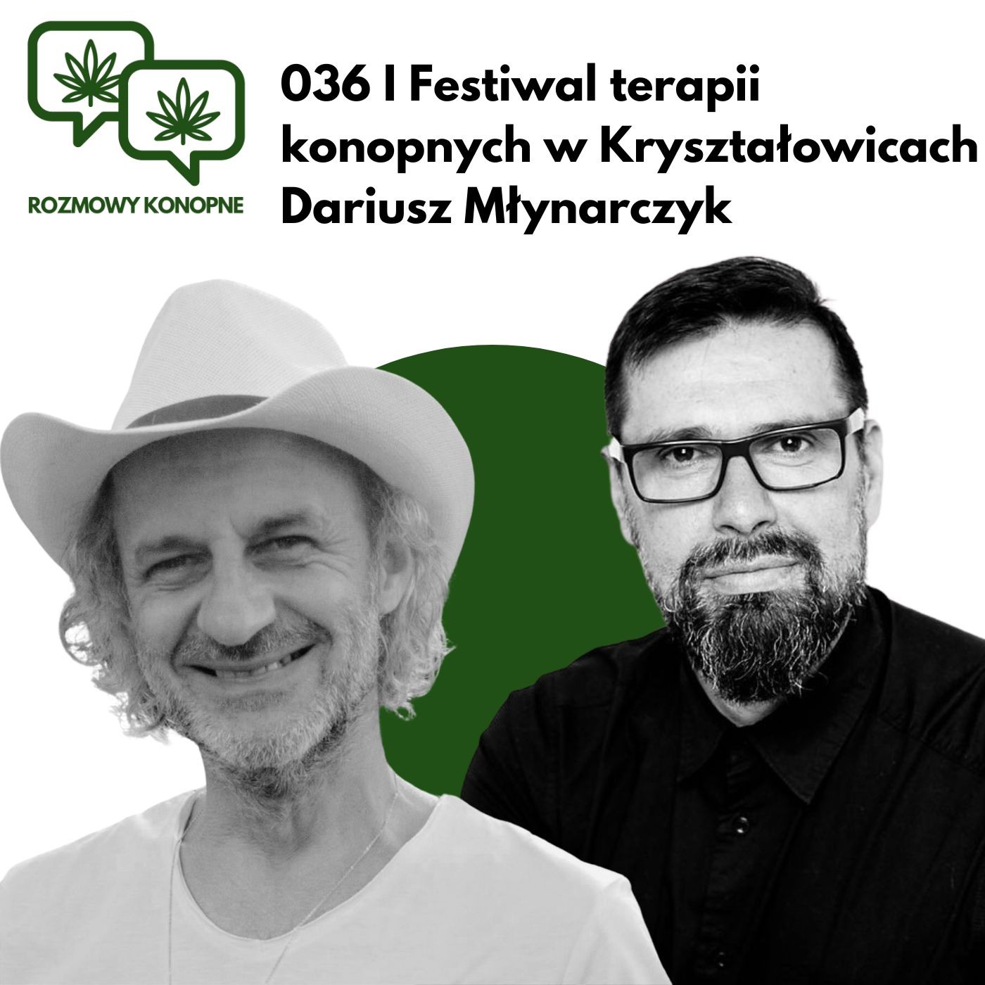 Okładka odcinka: Kulisy I Festiwalu Terapii Konopnych — Darek Młynarczyk z Kryształowic (odc. 036)