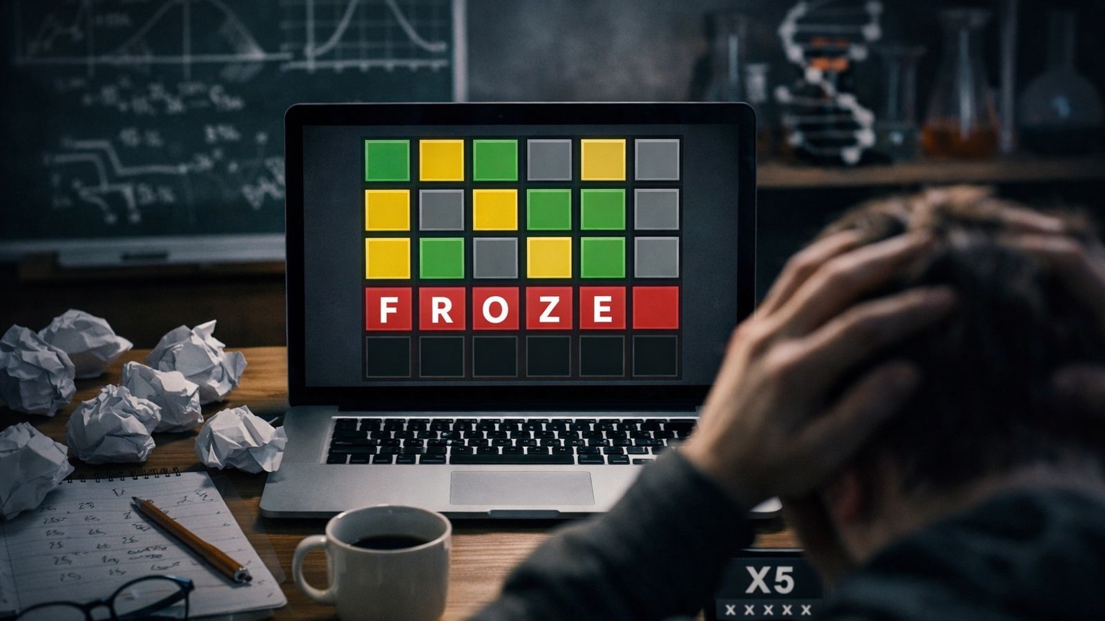 Wordle: Why do 98% fail on turn 5?