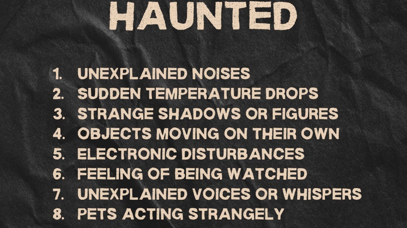 10 signs your house is haunted