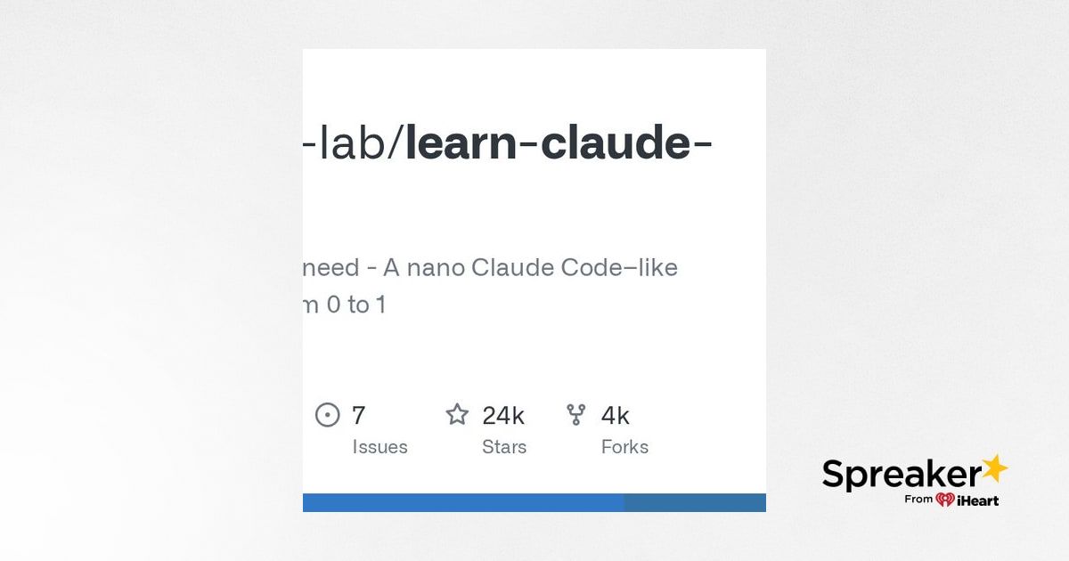 GitHub - shareAI-lab/learn-claude-code: Bash is all you need - A nano ...