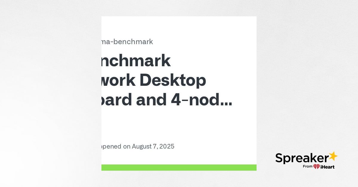 Benchmark Framework Desktop Mainboard and 4-node cluster · Issue #21 ...