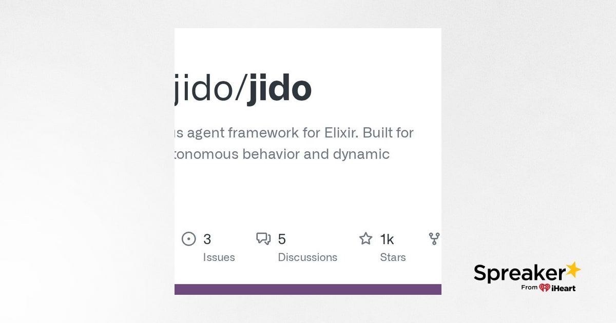 GitHub - agentjido/jido: 🤖 Autonomous agent framework for Elixir. Built ...