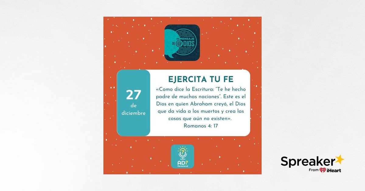27 de diciembre - Un Mensaje De @Dios Para Ti - Devocional de Jóvenes ...
