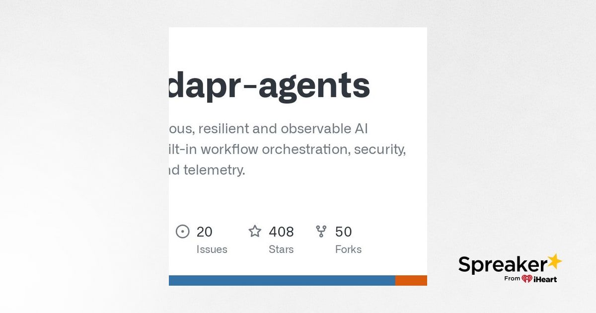GitHub - dapr/dapr-agents: Build autonomous, resilient and observable ...