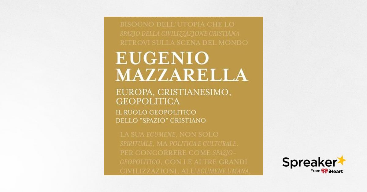 Eugenio Mazzarella Europa, cristianesimo, geopolitica