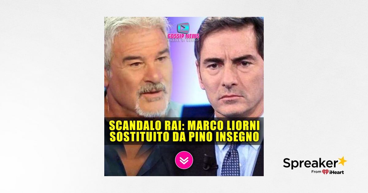 Scandalo In Rai Marco Liorni Sostituito Da Pino Insegno