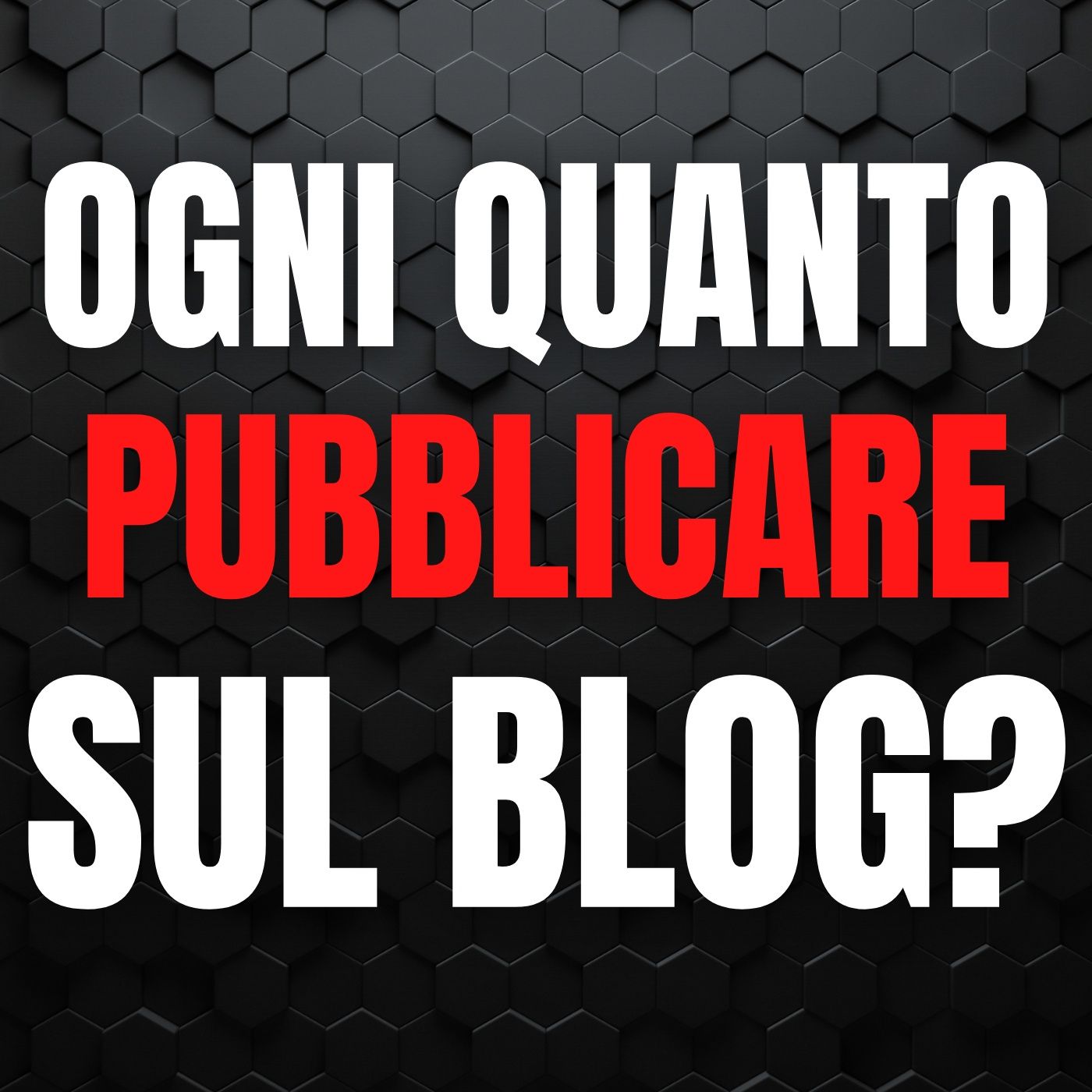 161 - Ogni quanto devo pubblicare un articolo sul mio blog - video episode artwork