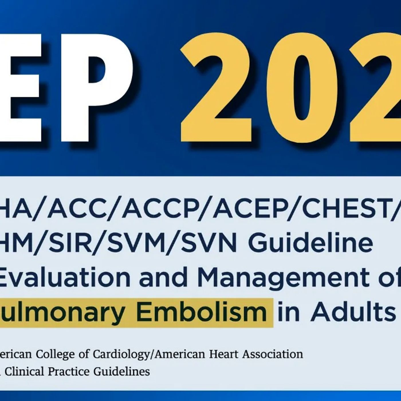 Tromboembolismo Pulmonar _ Nueva Guía AHA _ ACC 2026 #AlDíaConLasGuías