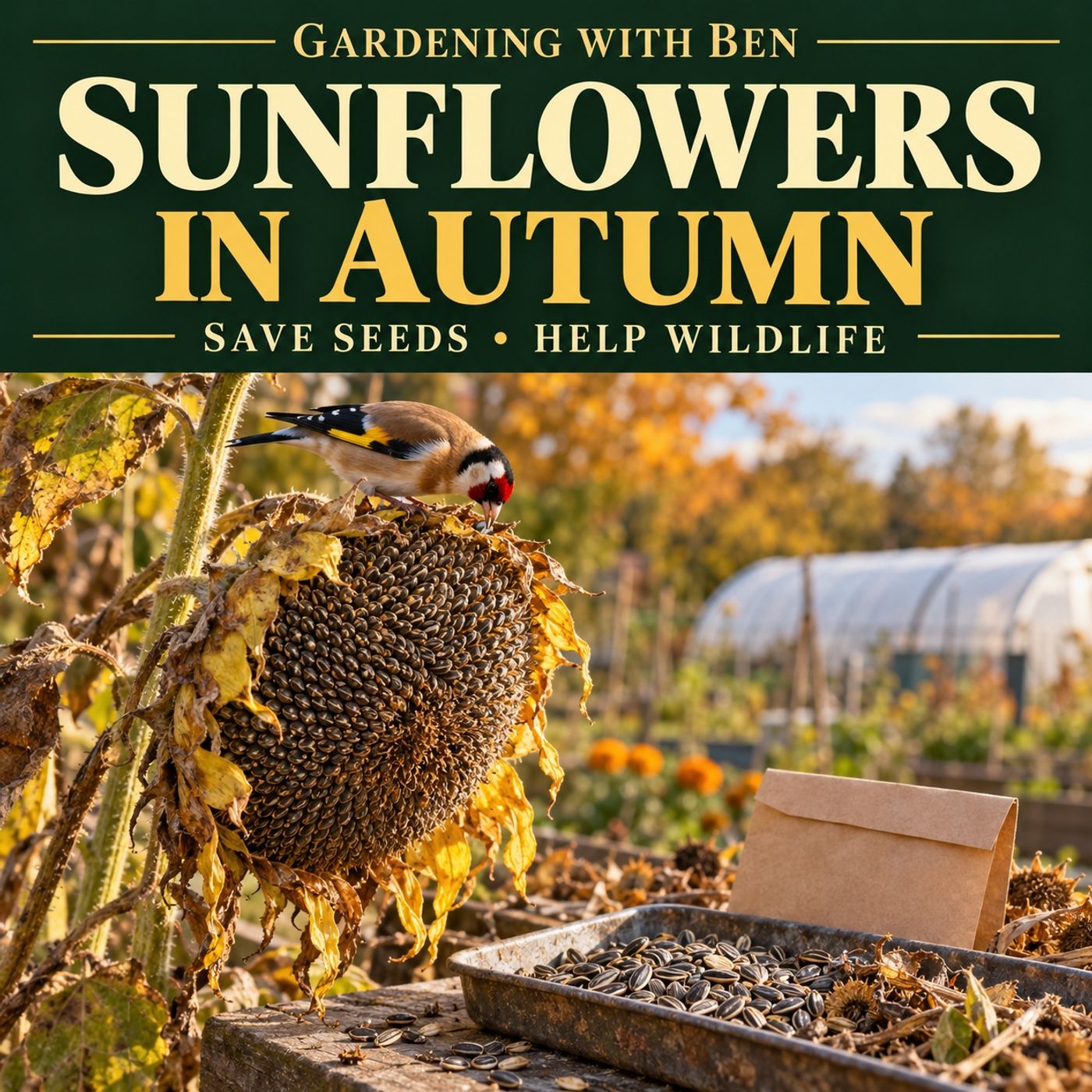 Sunflowers in Autumn: How to Save Seeds & Help Garden Birds