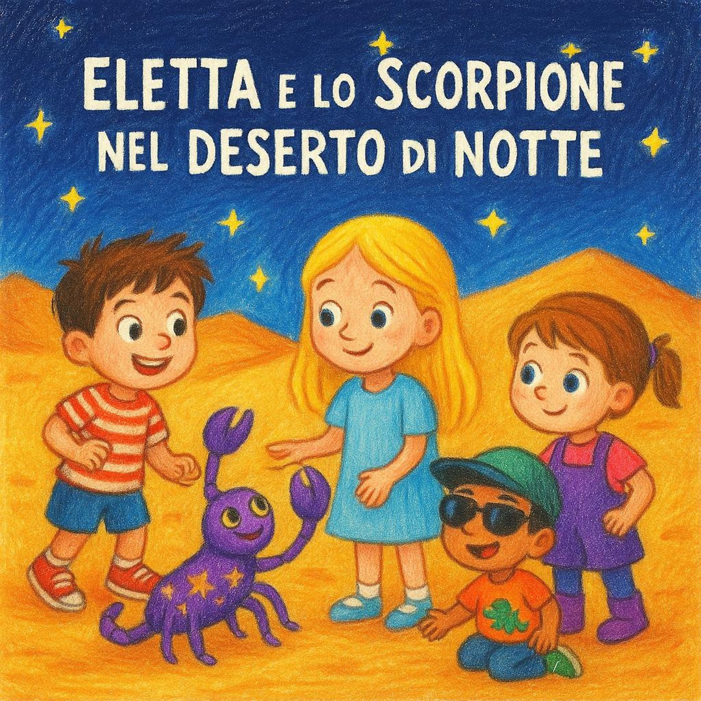 Eletta e lo Scorpione nel Deserto di Notte