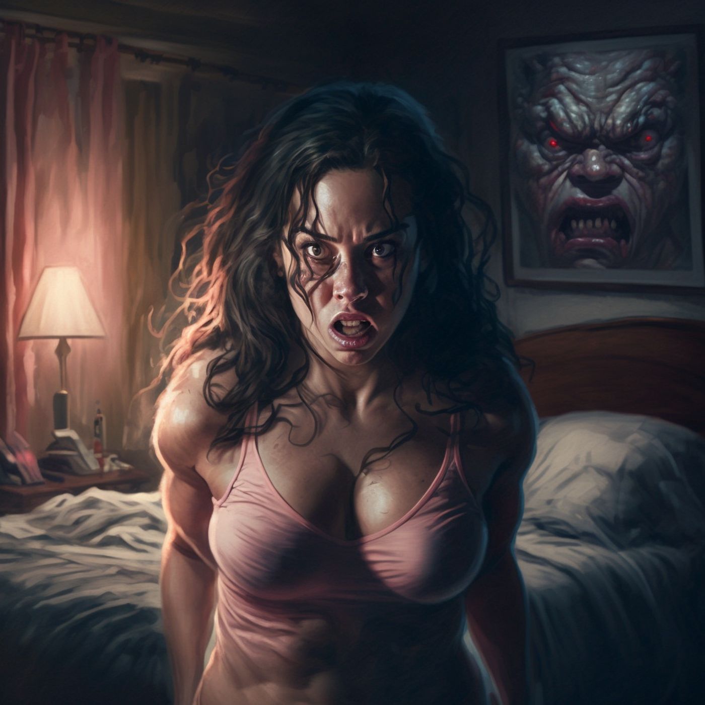 Escape from the Mechanical Menace: A Woman's Struggle Against AI