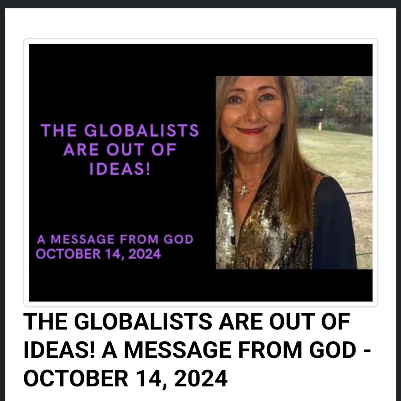 THE GLOBALISTS ARE OUT OF IDEAS! A MESSAGE FROM GOD - OCTOBER 14, 2024 episode artwork