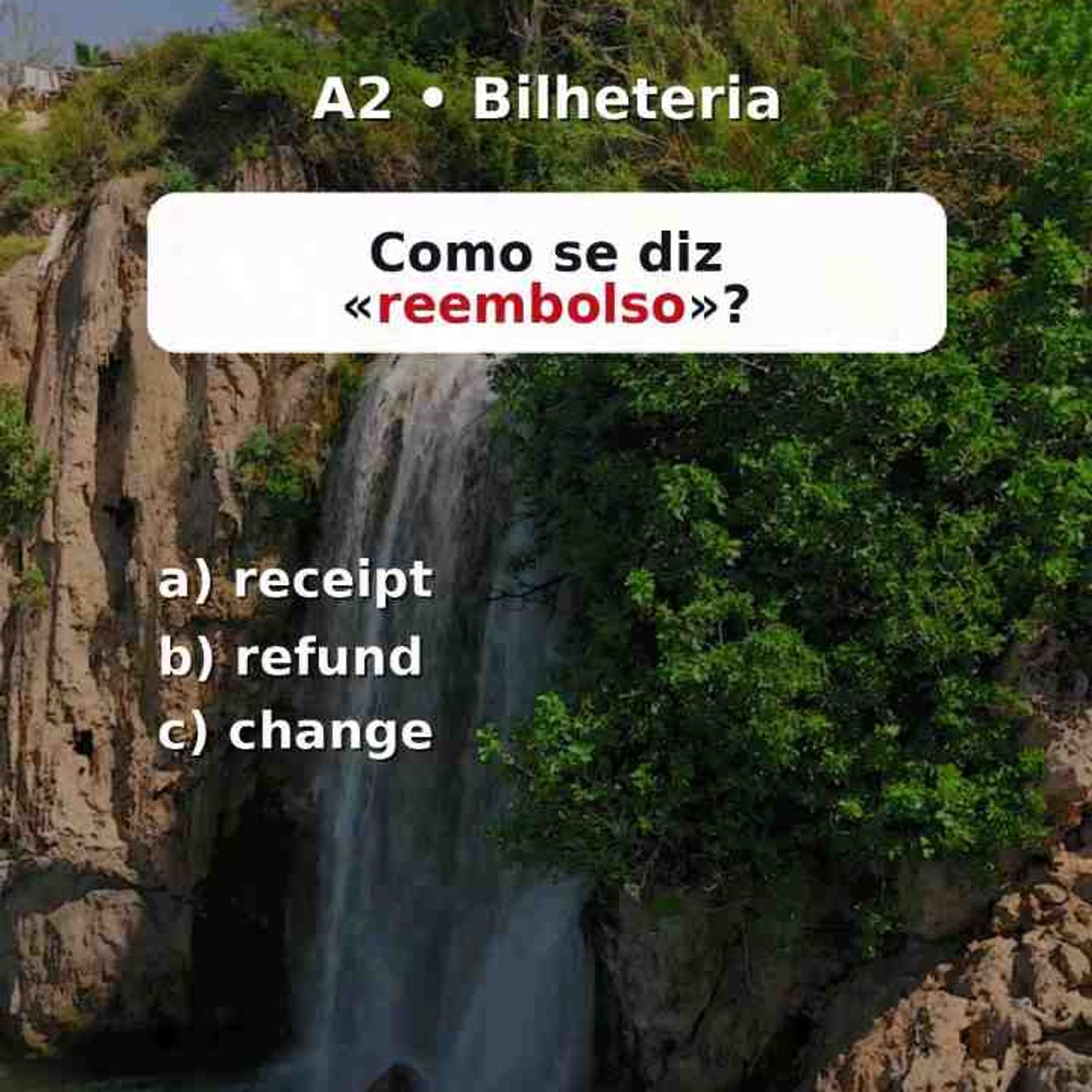 Treine vocabulário de English para comprar ou trocar passagens. Desafio rápido nível A2 na bilheteria. episode artwork