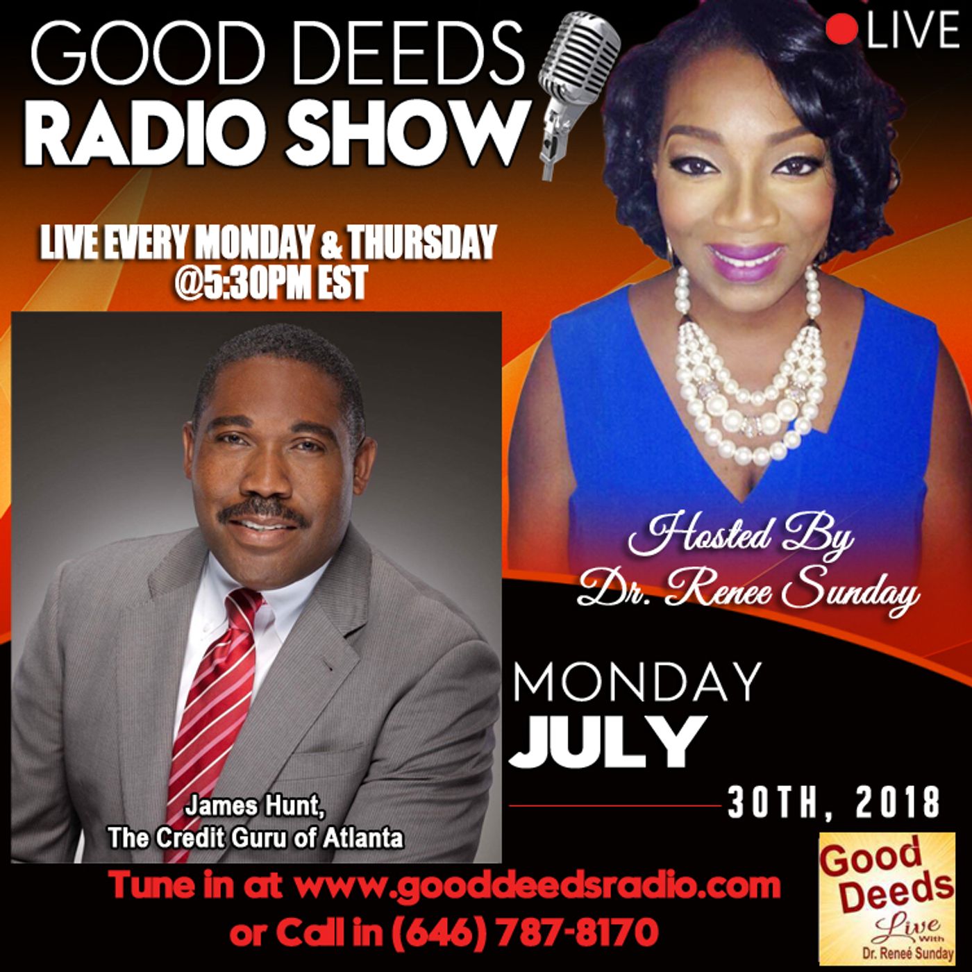 James Hunt the Credit Guru of Atlanta shares on Good Deeds Radio Show episode artwork