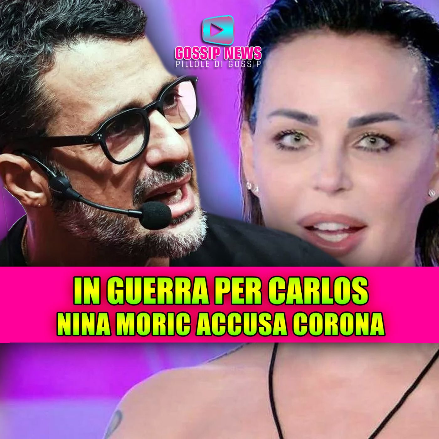 Nina Moric contro Fabrizio Corona: la guerra per Carlos è appena iniziata