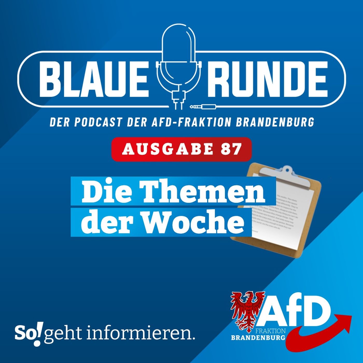 Die Themen der Woche | Die BLAUE RUNDE, Ausgabe 87/23 vom 21. Oktober 2023 episode artwork
