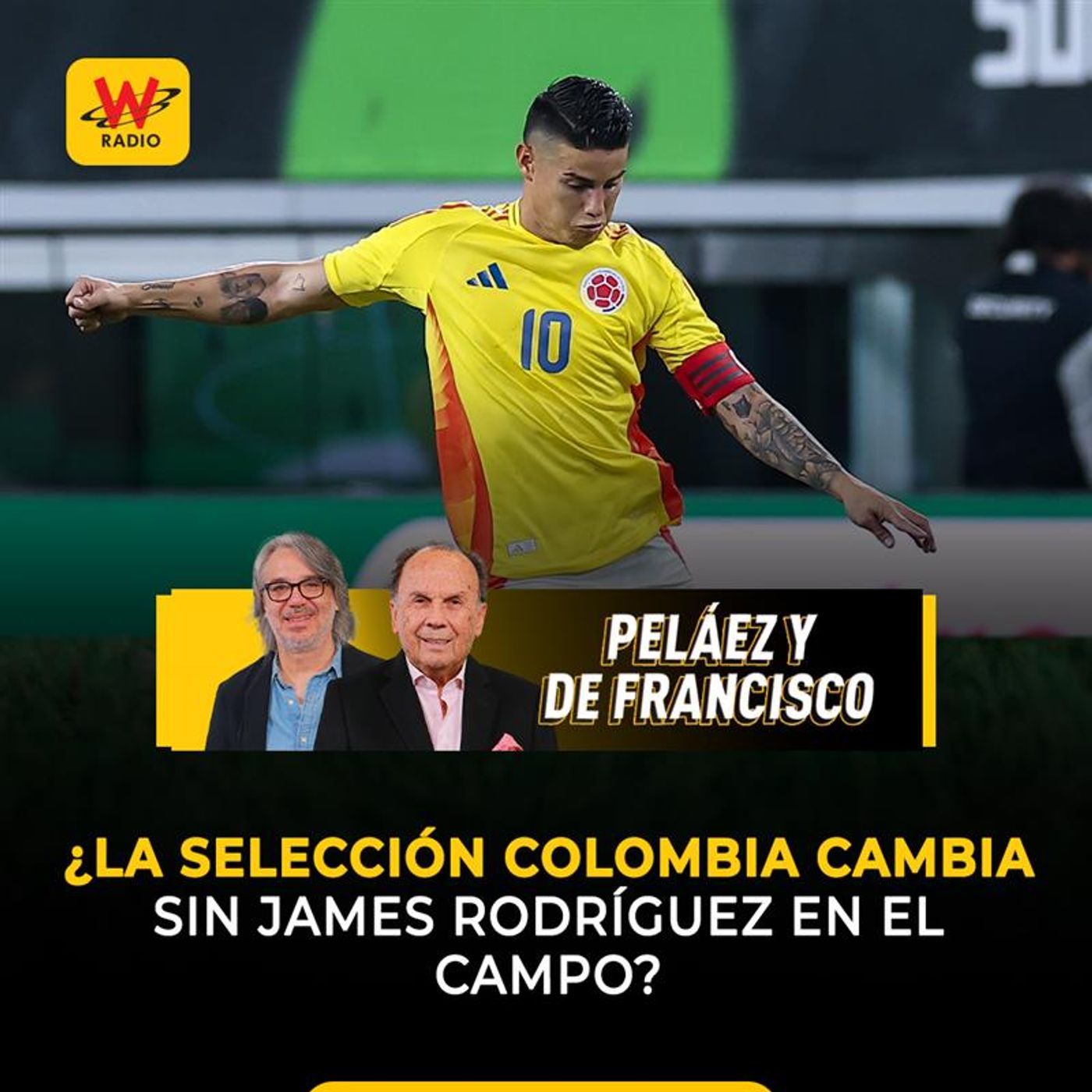 ¿La Selección Colombia cambia sin James Rodríguez en el campo?
