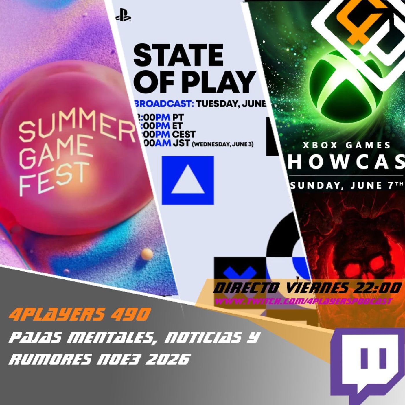 4Players 490 Pajas mentales, noticias y rumores noe3 2026 episode artwork