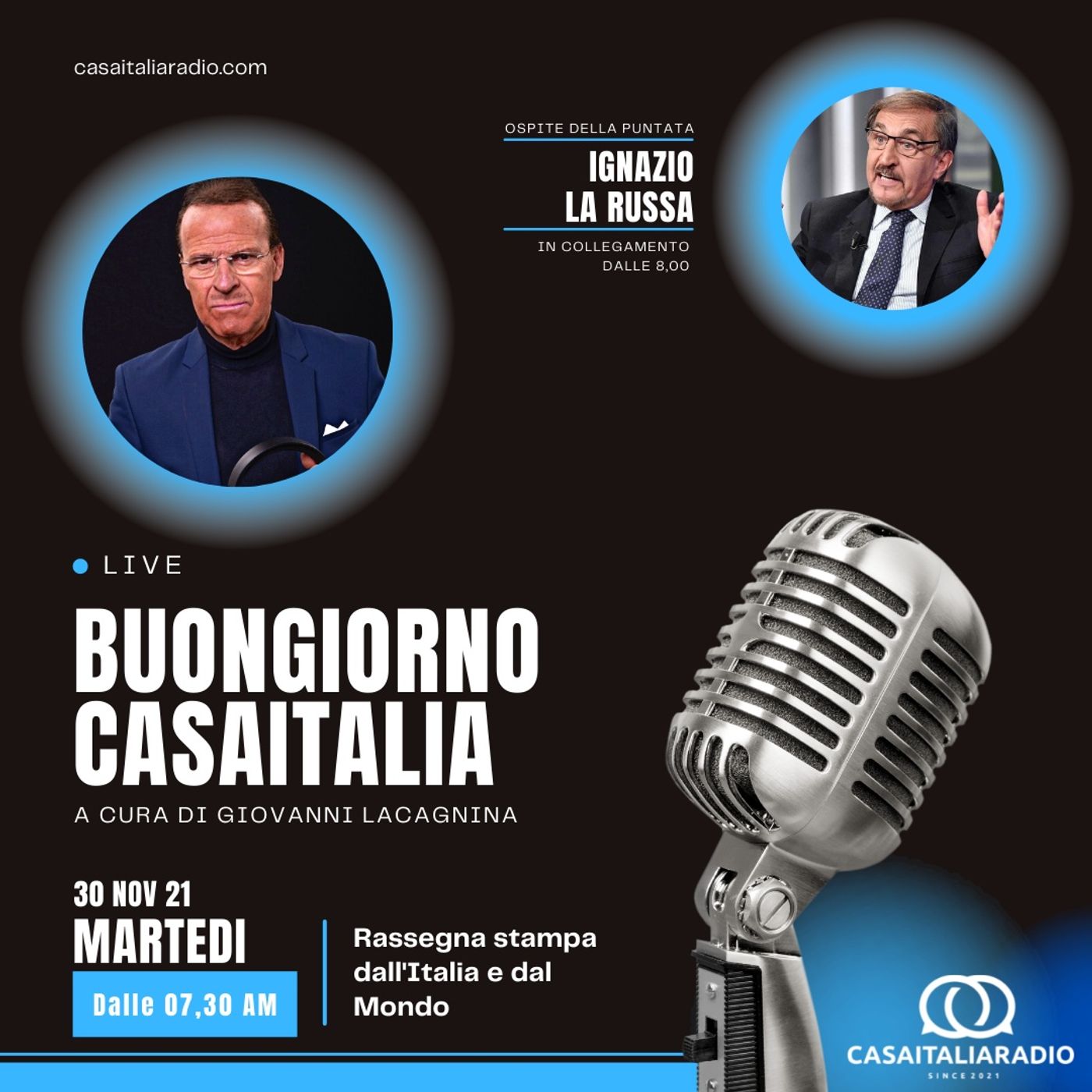 Intervista con il Senatore Ignazio Larussa - BUONGIORNO CASA ITALIA RADIO (30.11.2021) episode artwork