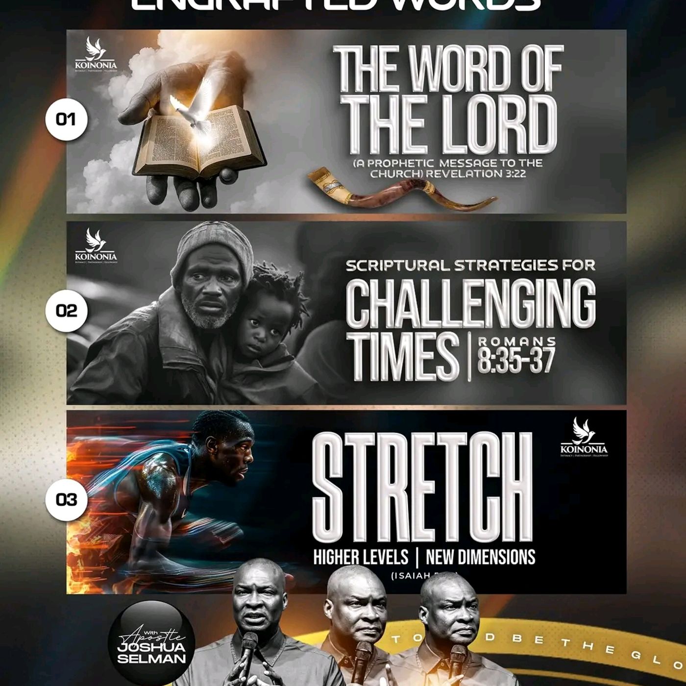 SCRIPTURAL STRATEGIES FOR CHALLENGING TIMES (KOINONIA USA) WITH APOSTLE JOSHUA SELMAN