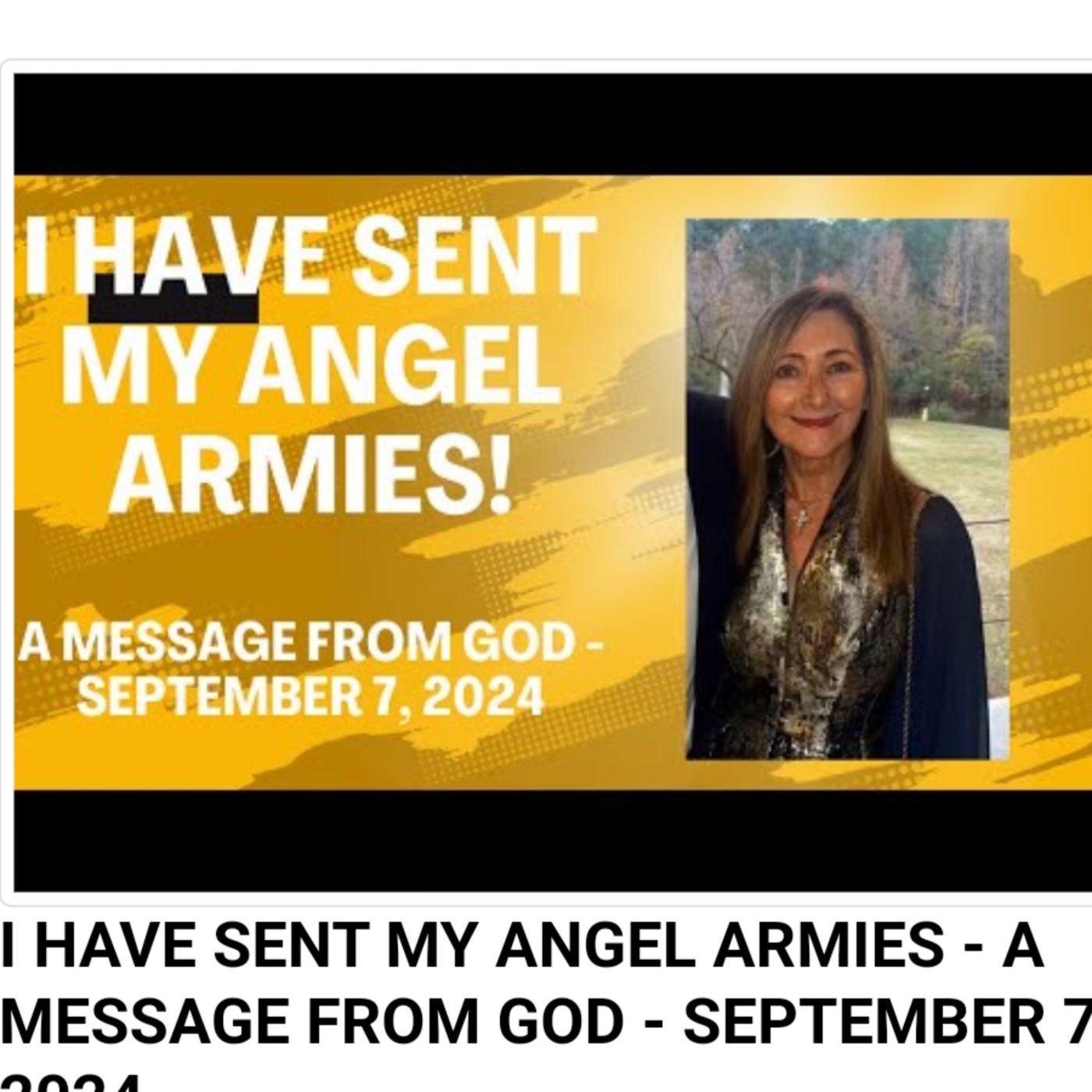 I HAVE SENT MY ANGEL ARMIES - A MESSAGE FROM GOD - SEPTEMBER 7, 2024 episode artwork