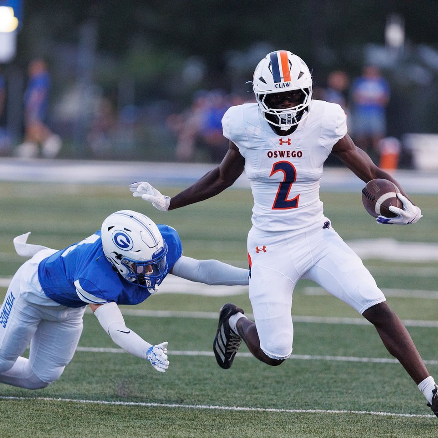 Ammar Banire’s 52-yard TD dash the difference as Oswego outlasts Geneva 44-42 in offensive showcase episode artwork