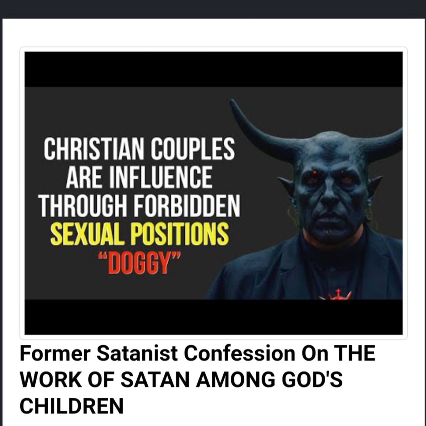 Former Satanist Confession On THE WORK OF SATAN AMONG GOD'S CHILDREN episode artwork