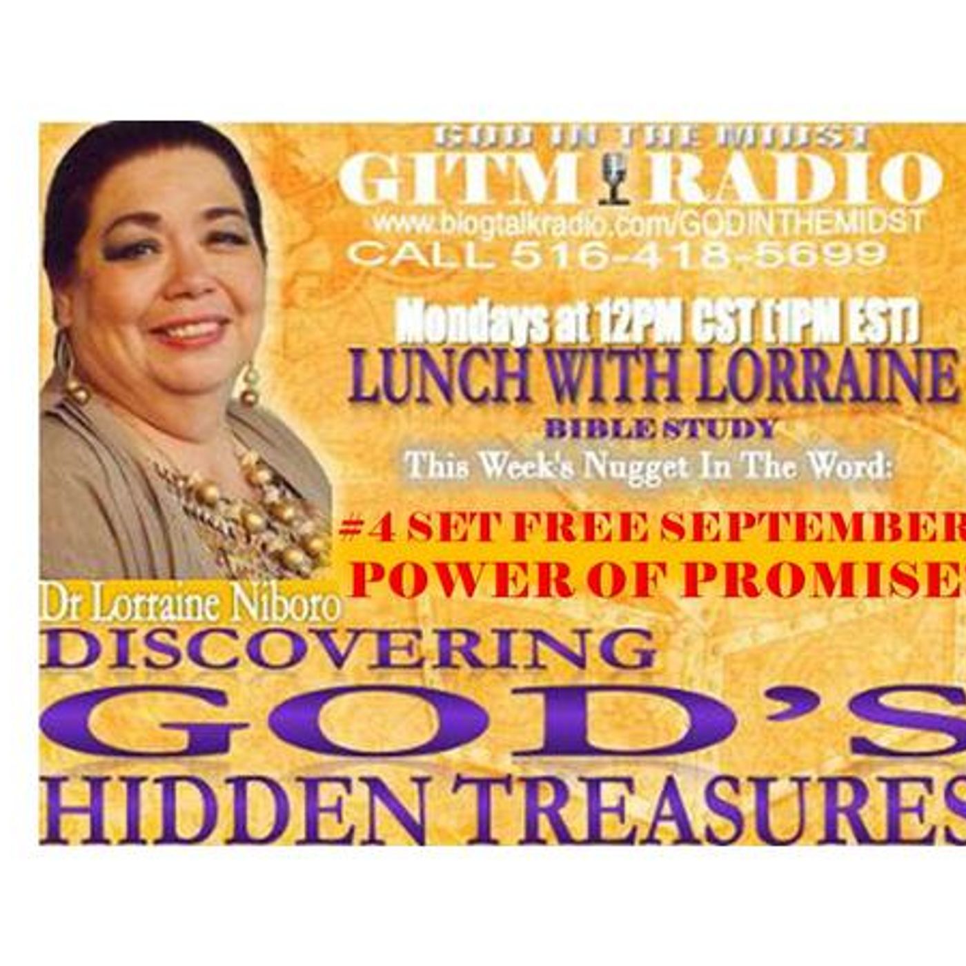 09.26.22 Lunch WithLorraine DiscoveringGod's HiddenTreasures:THEPOWER OF PROMISE episode artwork