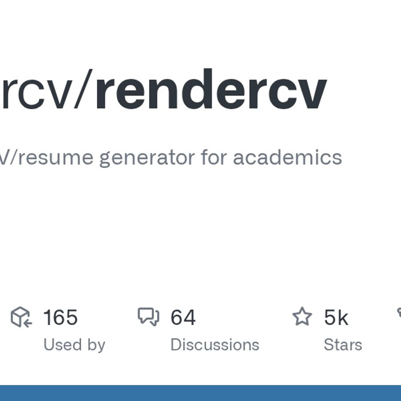 GitHub - rendercv/rendercv: Typst-based CV/resume generator for academics and engineers