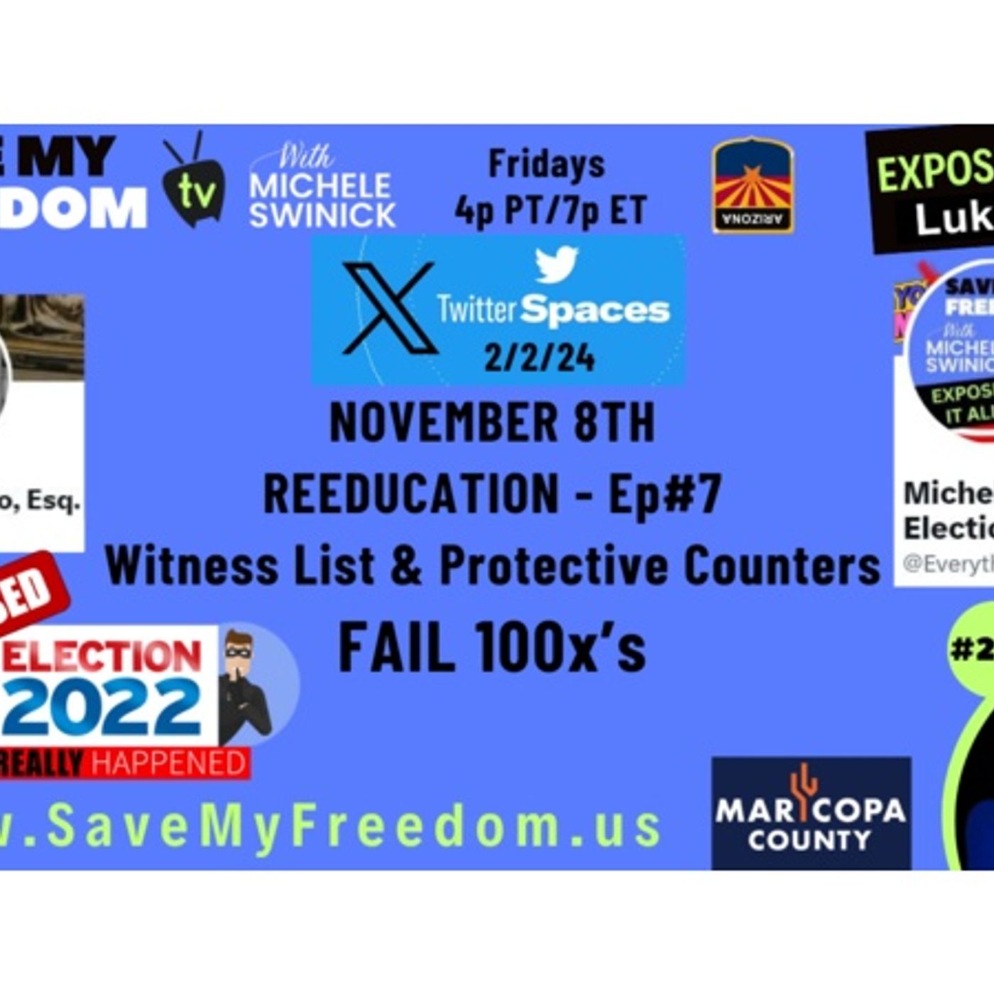 256 NOV 8 ELECTION: Witness List & Voting Machine Fraud Safeguards FAILED 100x's episode artwork
