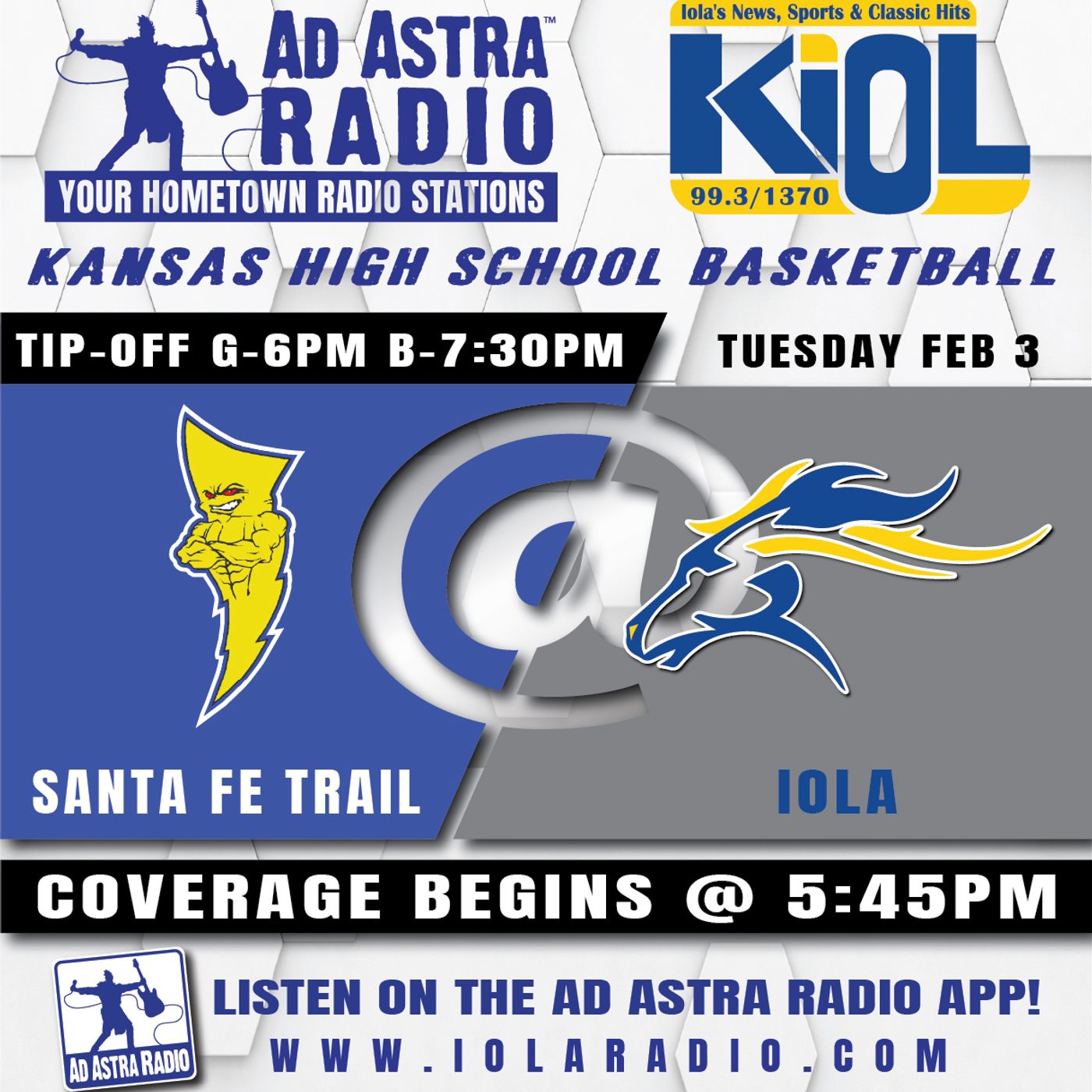 Santa Fe Trail Chargers at Iola Mustangs Boys High School Basketball (February 3, 2026) episode artwork