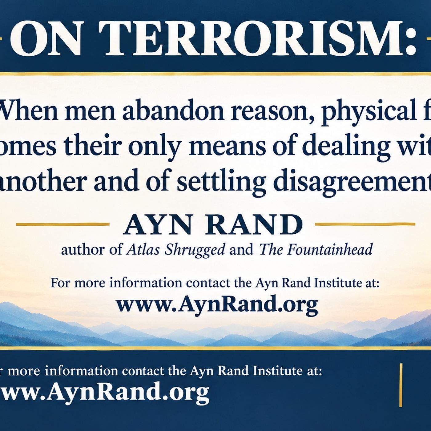 ON TERRORISM: episode artwork