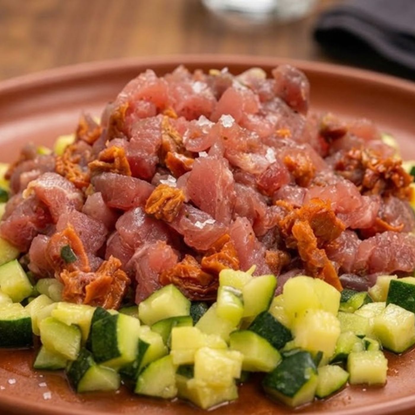 Cena Veloce Tartare di Tonno e Zucchine saltate perfette