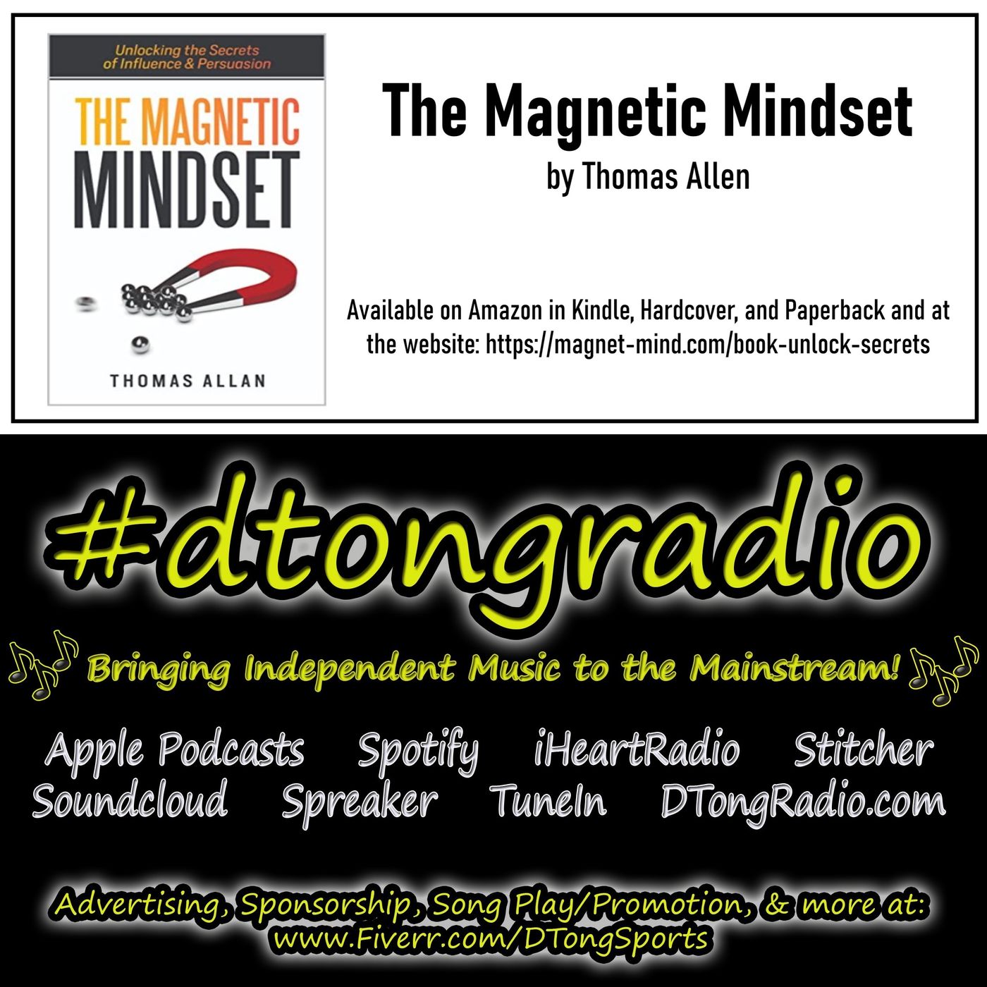 Top Indie Music Artists on dtongradio - Powered by magnet-mind.com/book-unlock-secrets episode artwork
