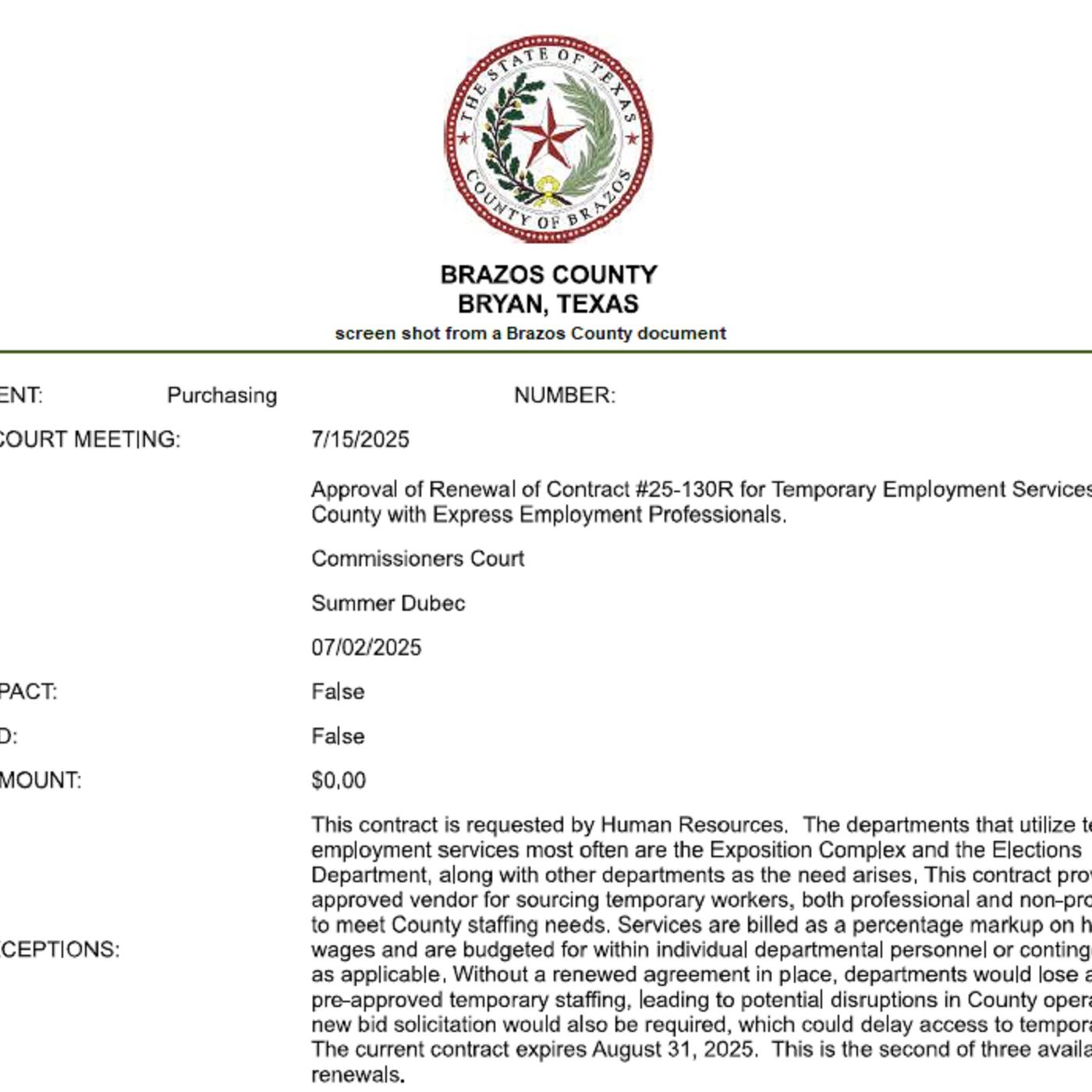 Brazos County commission extends outside contract to hire temporary employees following public challenges episode artwork
