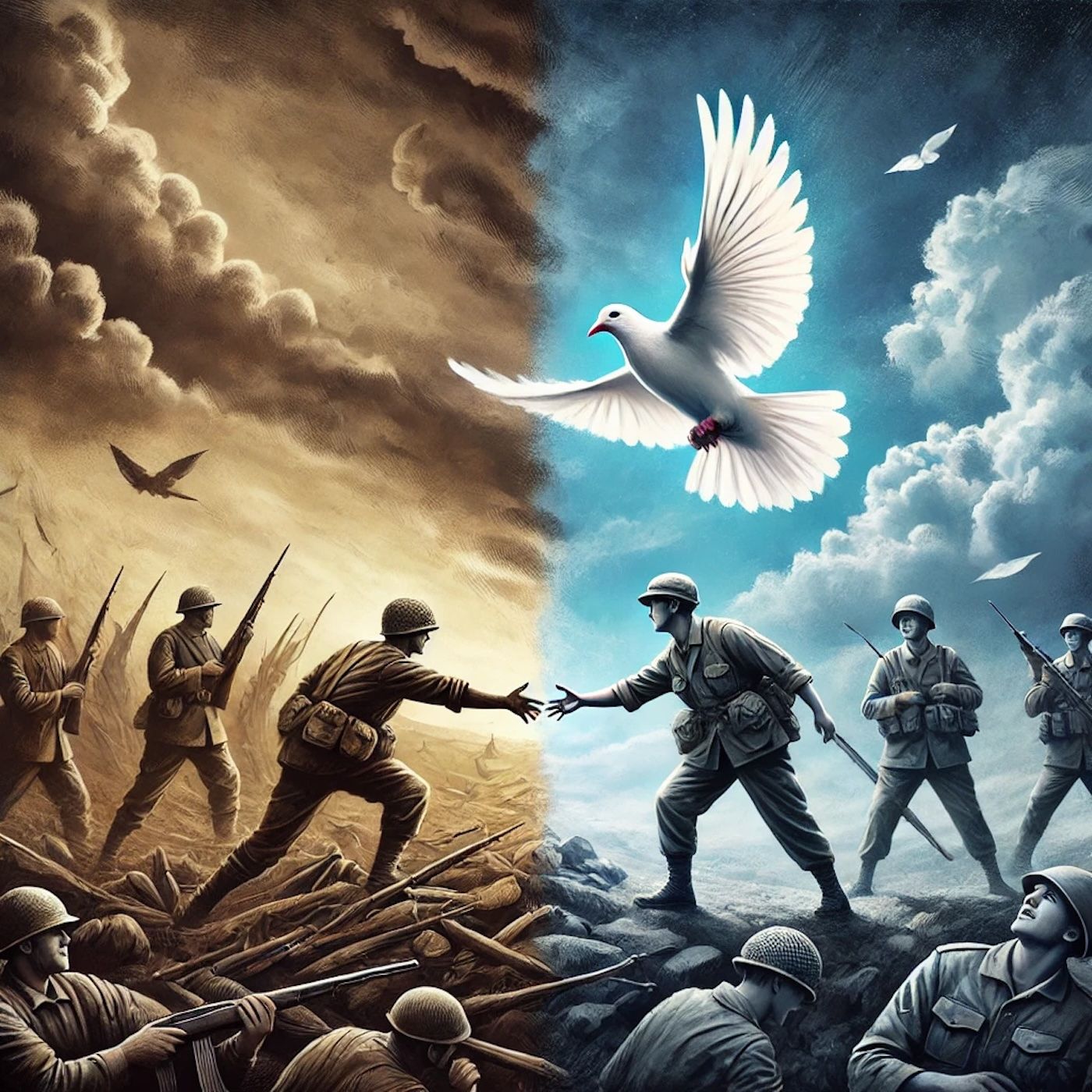 "War brings peace and unity by tearing nations apart." episode artwork