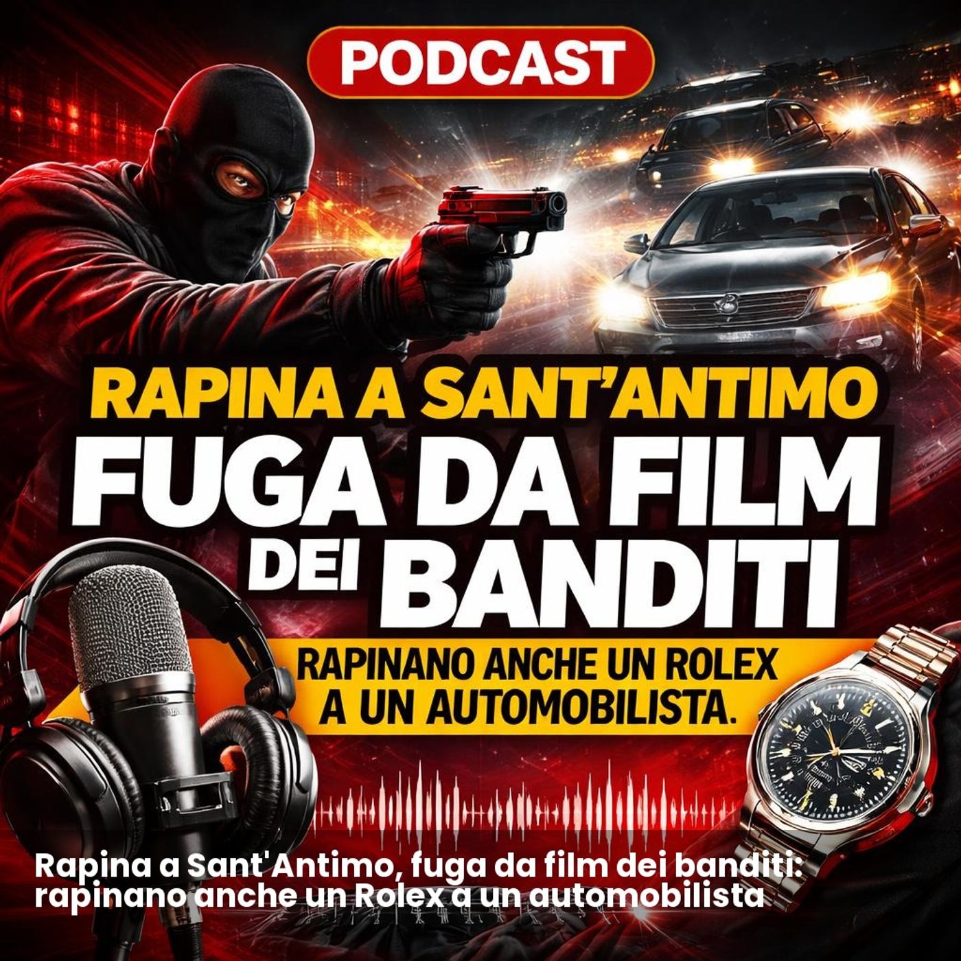 Rapina a Sant'Antimo, fuga da film dei banditi: rapinano anche un Rolex a un automobilista episode artwork