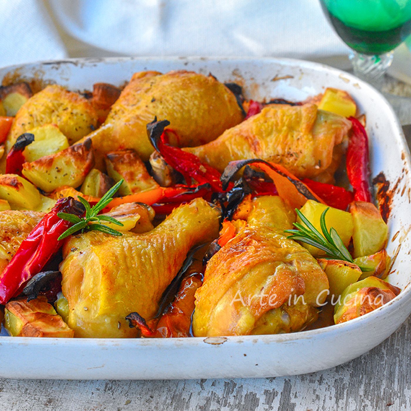 COSCE di POLLO con PEPERONI al FORNO