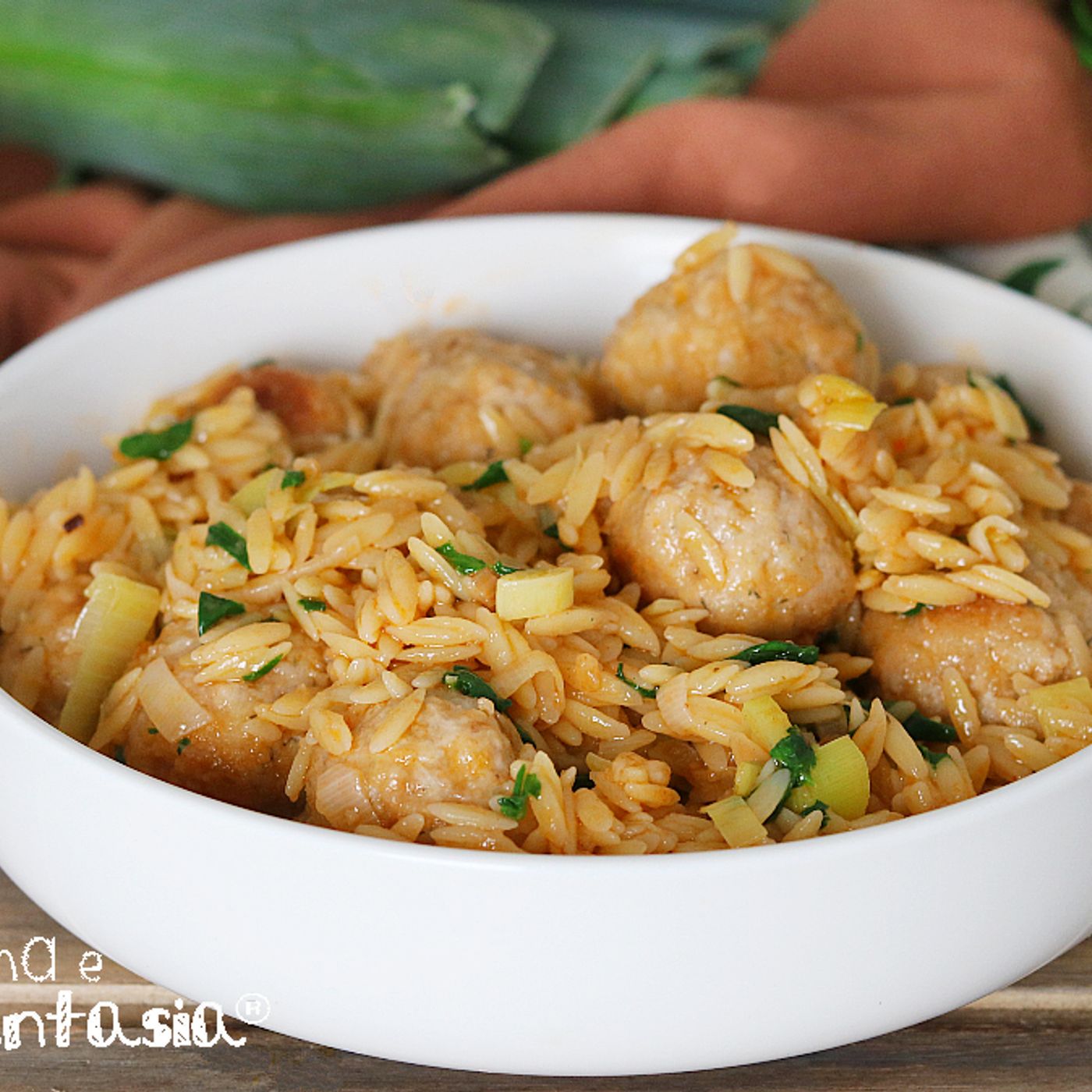 Risoni con polpette