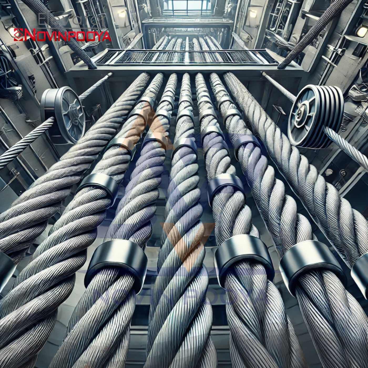 Types of wire ropes in the elevator episode artwork