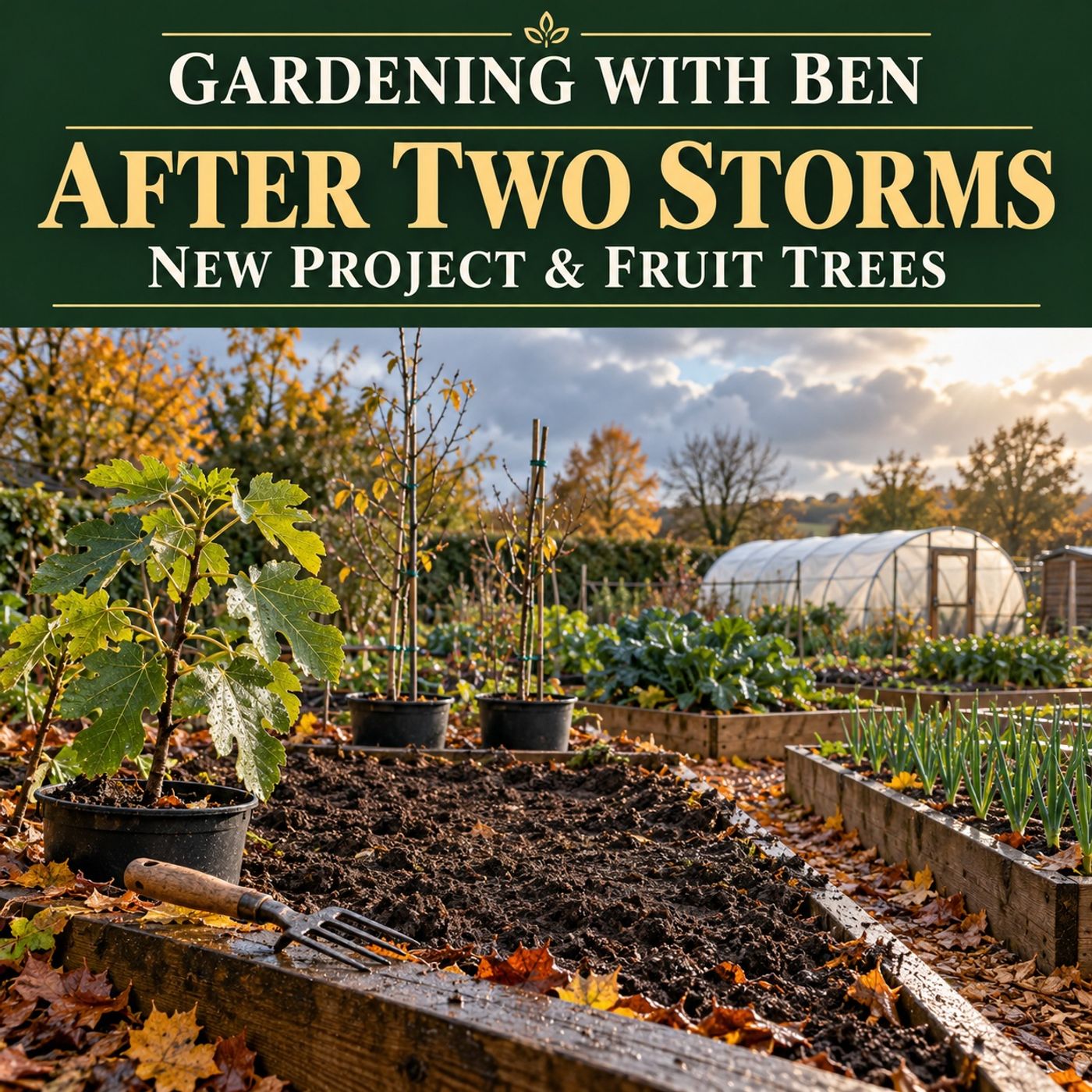After Two Storms: Allotment Check-Up, New Project & Dwarf Fruit Trees