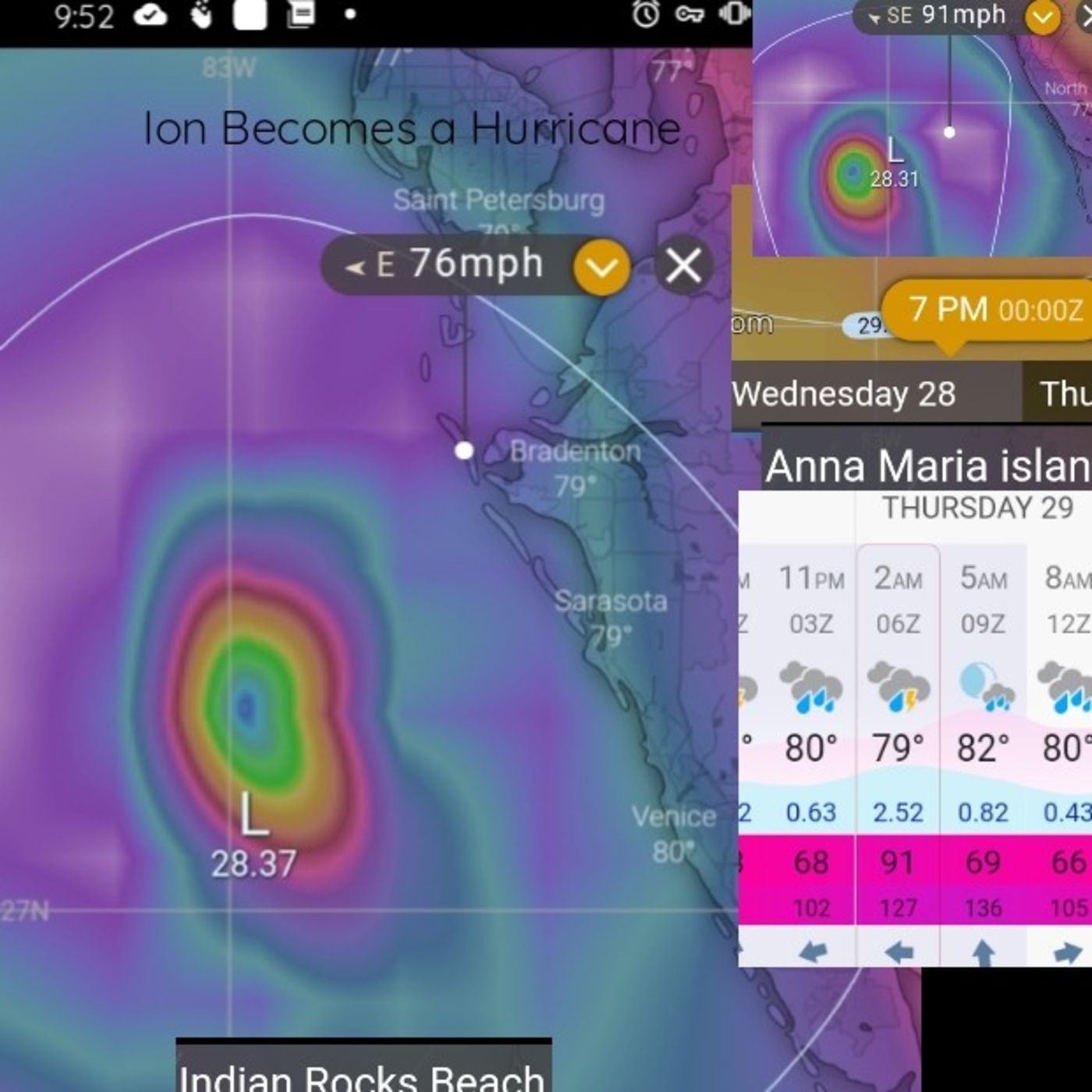 Latest on 3 Tropical/Post Tropical/Typhoon/Developing Catagory 4 Hurricane may impact Florida by Wed