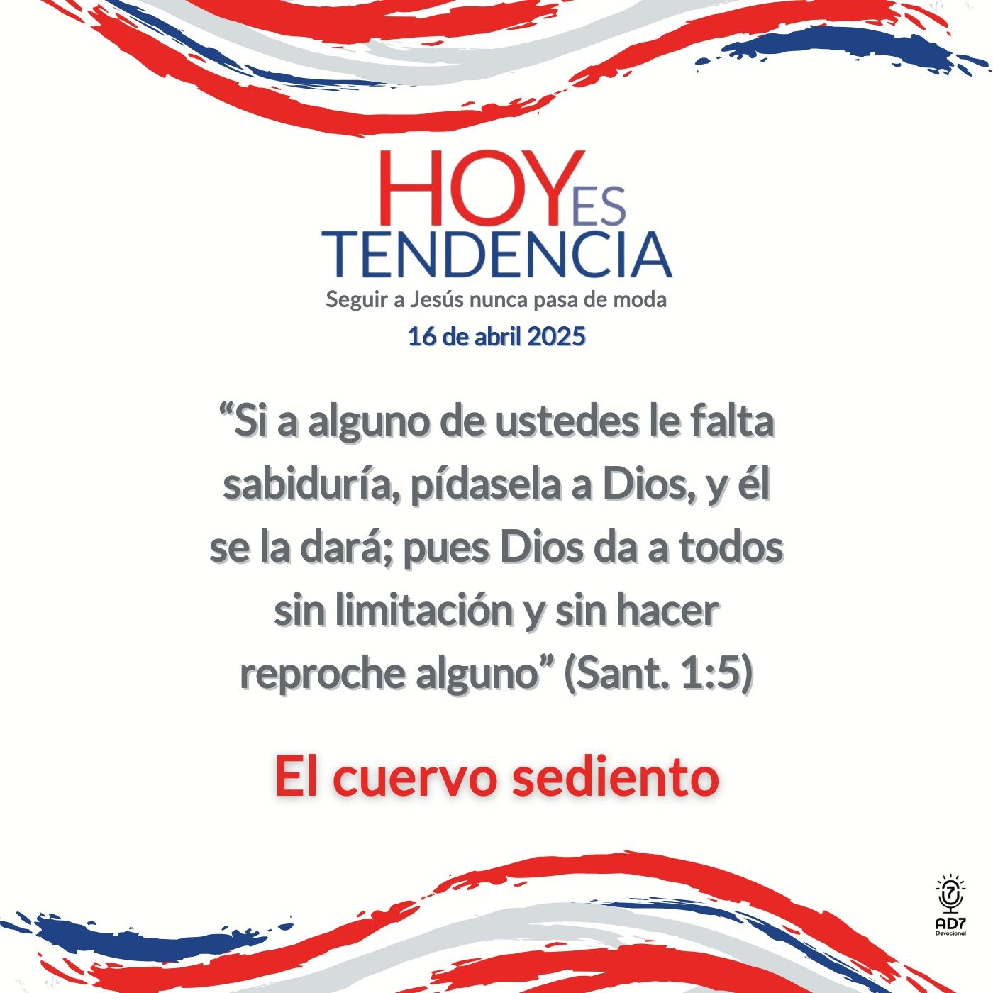 El cuervo sediento ~ Devocional de Jóvenes ~ 16 de abril 2025