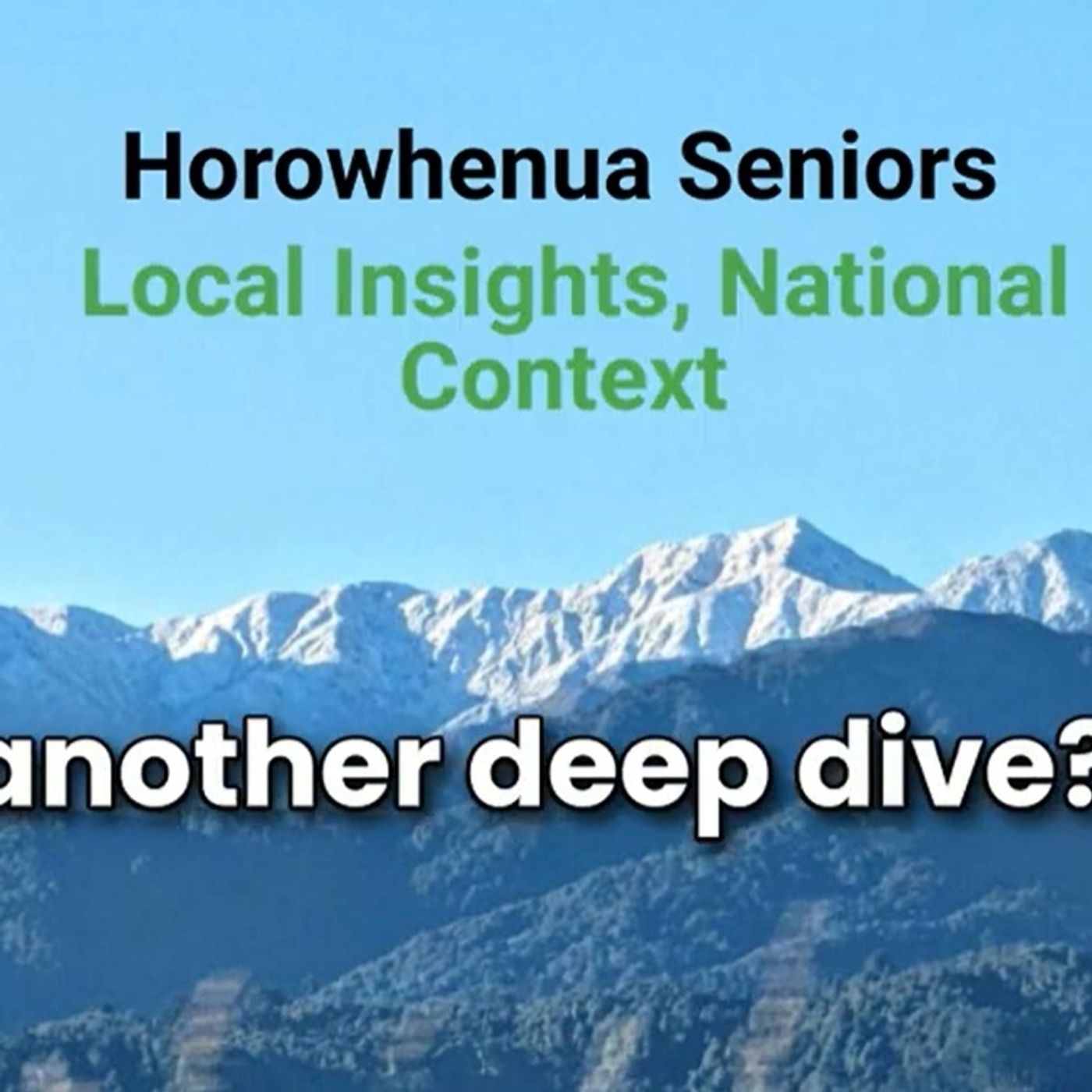 Horowhenua Seniors - Local Insights, National Context episode artwork